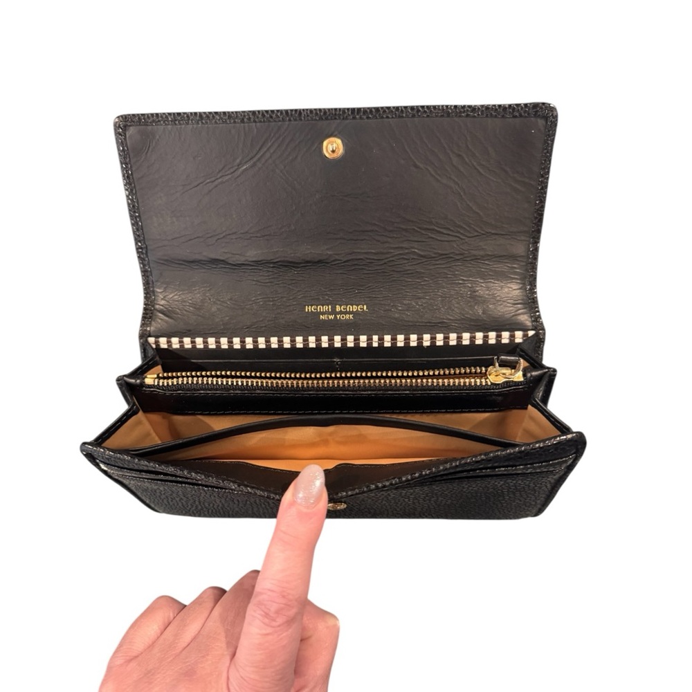 Henri Bendel Black Leather Wallet - Picture 2 of 7